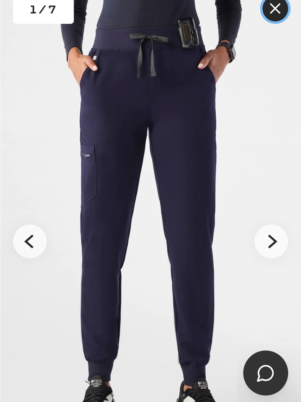 Figs Zamora High-Rise Jogger Scrub Pant. Navy.  NWT